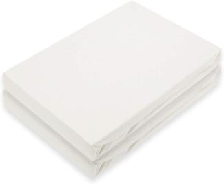 Marke Jersey Spannbettlaken Doppelpack 120 x 200 cm Weiß