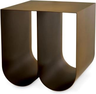 Casa Padrino Luxus Metall Beistelltisch Messing 50 cm