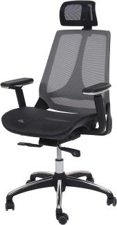Bürostuhl HWC-A59, Schreibtischstuhl, Sliding-Funktion Stoff/Textil ISO9001 ~ schwarz/grau