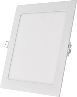 EMOS LED Panel 18 W, quadratische 1600 lm Einbauleuchte, Deckenleuchte in Weiß mit Durchmesser 22,5 cm, extra flach, Einbautiefe 2,1 cm, Lichtfarbe neutralweiß 4000 K, inkl. LED-Treiber