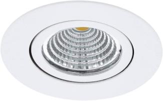 Eglo 98301 Hochvolt LED Einbauleuchte SALICETO weiß rund Ø8,8cm H:4,2cm 2700K schwenkbar