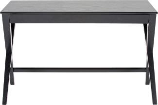 Schreibtisch mit Schublade, schwarz, 75 x 120 x 60 cm