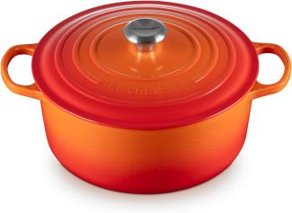 Le Creuset Signature Bräter rund 28 cm Ofenrot - Orange - 25 bis 28 cm