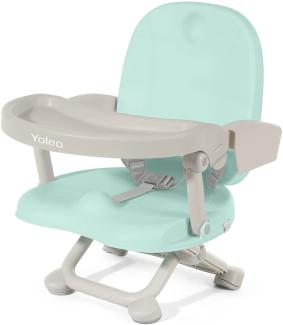 YOLEO Sitzerhöhung Stuhl für Kinder, Tragbarer Hochstuhl für Baby, nur 2 kg, mit Sicherheitsgurt und Abnehmbarem Tablett, Baby Fütterungstisch, Geeignet für Kinder von 6 bis 36 Monaten