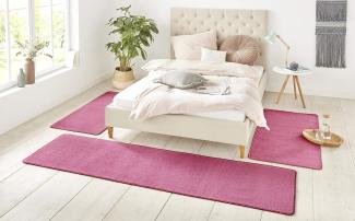 Bettumrandung Nasty Floor | Bettvorleger 3er Set - pink - 70x140/70x140/70x240 cm