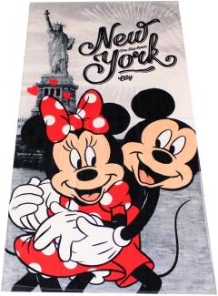 Disney Mickey Minnie Maus Handtuch New York 70 x 140 cm, 100% Baumwolle