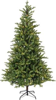 Weihnachtsbaum Künstlich Fichte Premium 210 cm Naturgetreu mit LED Beleuchtung