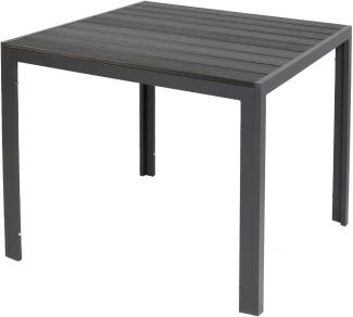 Aluminium Gartentisch Beistelltisch Esstisch Balkontisch Non-Wood Platte 90x90cm