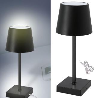 LED Tischleuchte, Akku, Touchfunktion, dimmbar, H 26 cm