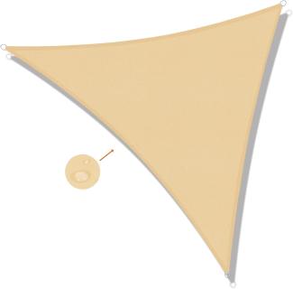 SUNNY GUARD Sonnensegel Dreieck 3. 6x3. 6x3. 6m Wasserdicht Sonnenschutz Wetterschutz Segel Baldachin UV Schutz für Balkon Terrasse Garten, Sand