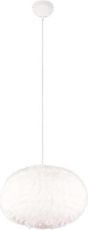 Stehleuchte FURRY mit Kugel Lampenschirm aus Plüsch, Höhe 154cm