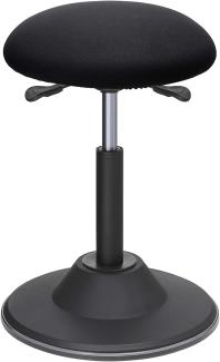 SONGMICS Höhenverstellbarer Bürohocker, ergonomischer Arbeitshocker, um 360° drehbarer Hocker, Sitzhöhe 50-70 cm, mit Anti-Rutsch-Bodenring OSC01BK