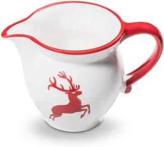 Rubinroter Hirsch, Milchgießer Cup (0,3L) - Gmundner Keramik Milch und Zucker - Mikrowelle geeignet, Spülmaschinenfest