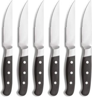 Comas Steakmesser Aconcagua Black 6er Set, Fleischmesser, Edelstahl, Pakkaholz, 25. 8 cm, 7445