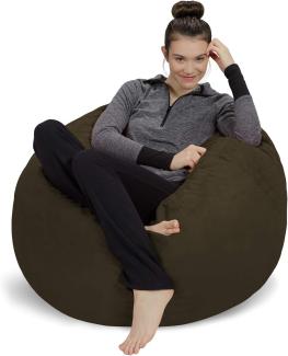 Sofa Sack L-Das Neue Komforterlebnis Sitzsack mit Memory Schaumstoff Füllung-Perfekt zum Relaxen im Wohnzimmer oder Kinderzimmer-Samtig weicher Velour Bezug in Talismangrün