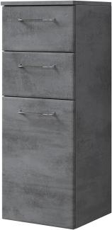 Pelipal Unterschrank, Holzwerkstoff, Oxid Dunkelgrau, 90,5x35x33 cm