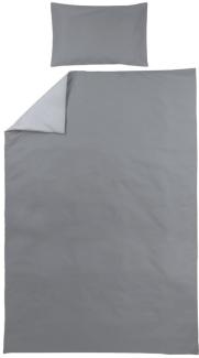 Meyco Uni Bettbezug Grey / Light Grey 140 x 200 / 220 cm Grau