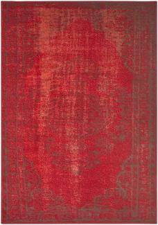 Kurzflor Teppich Cordelia Rot - 160x230x0,9cm