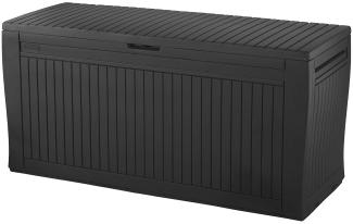 Keter Comfy Aufbewahrungsbox aus Kunstharz, 270 l, Graphit, 116,7 x 44,7 x 57 cm