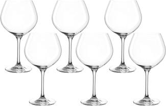 Leonardo Ciao+ Burgunderglas 6er Set, Weinglas, Wein Glas, Extrem Stoßfest, 660 ml, 19840