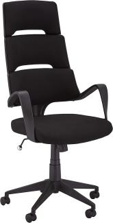 Ibbe Design Ergonomisch Schwarz Bürostuhl Schreibtischstuhl Domo mit Armlehne, Höhenverstellbar, Drehstuhl, Belastbar bis zu 150kg, 62x63x128 cm