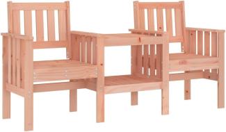 vidaXL Gartenbank mit Tisch 2-Sitzer Massivholz Douglasie