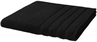 Handtuch Baumwolle Plain Design - Farbe: Schwarz, Größe: 70x140 cm