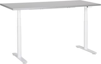 Schreibtisch grau weiß 160 x 72 cm elektrisch höhenverstellbar DESTINAS