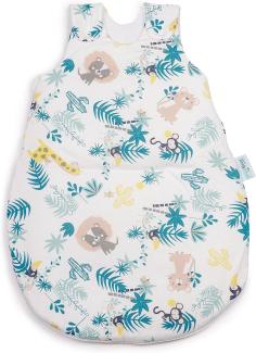 pic Bear Premium Babyschlafsack aus Jersey-Baumwolle – Atmungsaktiv, Mitwachsend und für Ganzjahres-Nutzung mit verstellbaren Größen 62/68 Jungle