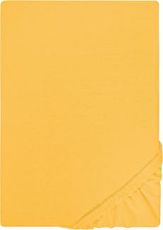 Biberna Jersey-Stretch Spannbettlaken Spannbetttuch 140x200 cm - 160x200 cm Gelb