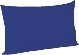 Fleuresse Mako-Satin Kissenbezüge 40x60 cm uni mit RV DP 6012 royalblau
