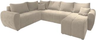 Sofa mit Schlaffunktion in U-Form MOLISA 2, 303x82x208, Cosmic 10, Links