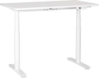 Schreibtisch weiß 120 x 72 cm elektrisch höhenverstellbar DESTINAS