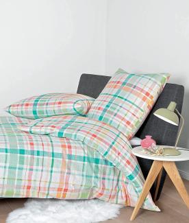 Janine Mako-Soft-Seersucker Bettwäsche 2 teilig Bettbezug 135 x 200 cm Kopfkissenbezug 80 x 80 cm Tango 20105-09-500 multicolor