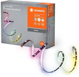 Ledvance FLEX AUDIOTV 2M RGB LED-Streifen, weiß, 3,7W, 50lm, integrierter Sound-Receiver, Farbsensor, lange Lebensdauer, einfache Montage, mit USB-Anschluss, selbstklebend, Schutzklasse IP20