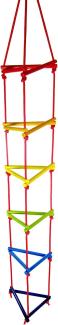Hess Holzspielzeug 31107 - Strickleiter aus Holz, dreieckig, handgefertigt, für Kinder ab 3 Jahren, ca. 200 x 30 x 30 cm, für unbegrenzten Kletterspaß im Haus und im Garten