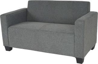 2er Sofa Couch Lyon Loungesofa Stoff/Textil ~ grau