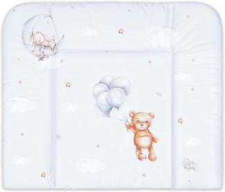 Wickelauflage Wickelkommode Auflage Baby 75 x 72 cm - Wickelmatte Wickeltischauflage Wasserfest Wickelunterlage Weich Teddybären B