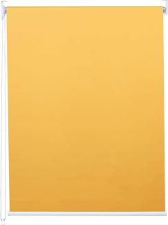 Rollo HWC-D52, Fensterrollo Seitenzugrollo Jalousie, 50x160cm Sonnenschutz Verdunkelung blickdicht ~ gelb