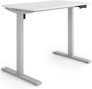 ESMART Germany ETX-121GW 100x60cm Weiß Ergonomischer Steh-Sitz-Schreibtisch Stufenlos elektrisch höhenverstellbar 73,5-123,5cm 3X Memory Aktivitätserinnerung Soft-Start/Stopp Schnelle Montage