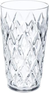 Koziol Crystal L, Becher, Trinkbecher, Trinkglas, 450ml, Transparent Klar, 3544535