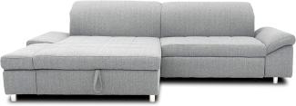DOMO. collection Mika Ecksofa, Sofa in L-Form, Eckcouch Eckgarnitur, 260x178x80 cm, Polsterecke in grau