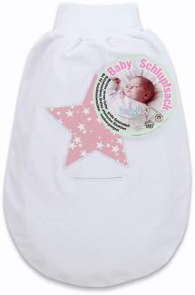 babybay Schlupfsack Organic Cotton mit Gurtschlitz, weiß Applikation Stern beere Sterne weiß