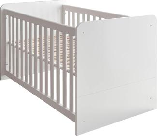 Begabino 'Mara' 5-tlg. Babyzimmer-Set, weiß, aus Bett 70x140 cm, 2-trg. Kleiderschrank, Wickelkommode inkl. Unterstellregal, Standregal und Wandregal