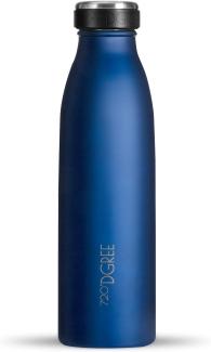 720°DGREE Trinkflasche Doppelwandig Edelstahl 500ml Isolierflasche “milkyBottle“ sapphire blue