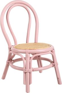 Kinderstuhl Rattan pastellrosa KALIVIA