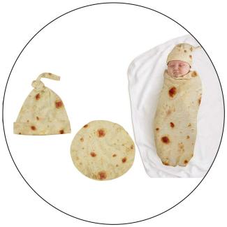 2019 Burrito Babydecke + Hut - Decke Babymehl Tortilla Swaddle Decke Schlafen mit Hut Fotografie Requisiten-Dramatisch besserer Schlaf-Lassen Sie Ihr Baby das süßeste Sein Amhomely® (C)