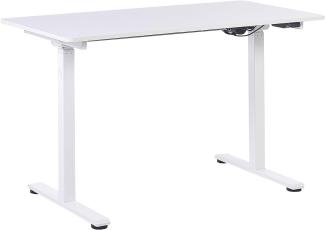 Schreibtisch weiß 120 x 160 cm elektrisch höhenverstellbar GRIFTON