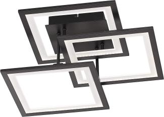 LED Deckenleuchte, schwarz, 3 Stufen Dimmer, L 50 cm