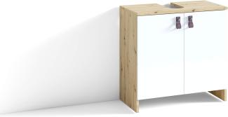 Homexperts 'NEW PORT' Waschb. -U. -Schr, Holzwerkstoff Spanplatte Artisan Eiche, B 60 x H 60 x T 32 cm